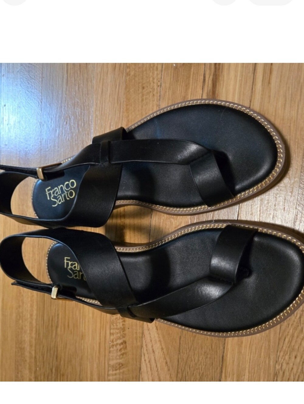 Franco Sarto Black Leather Sandals